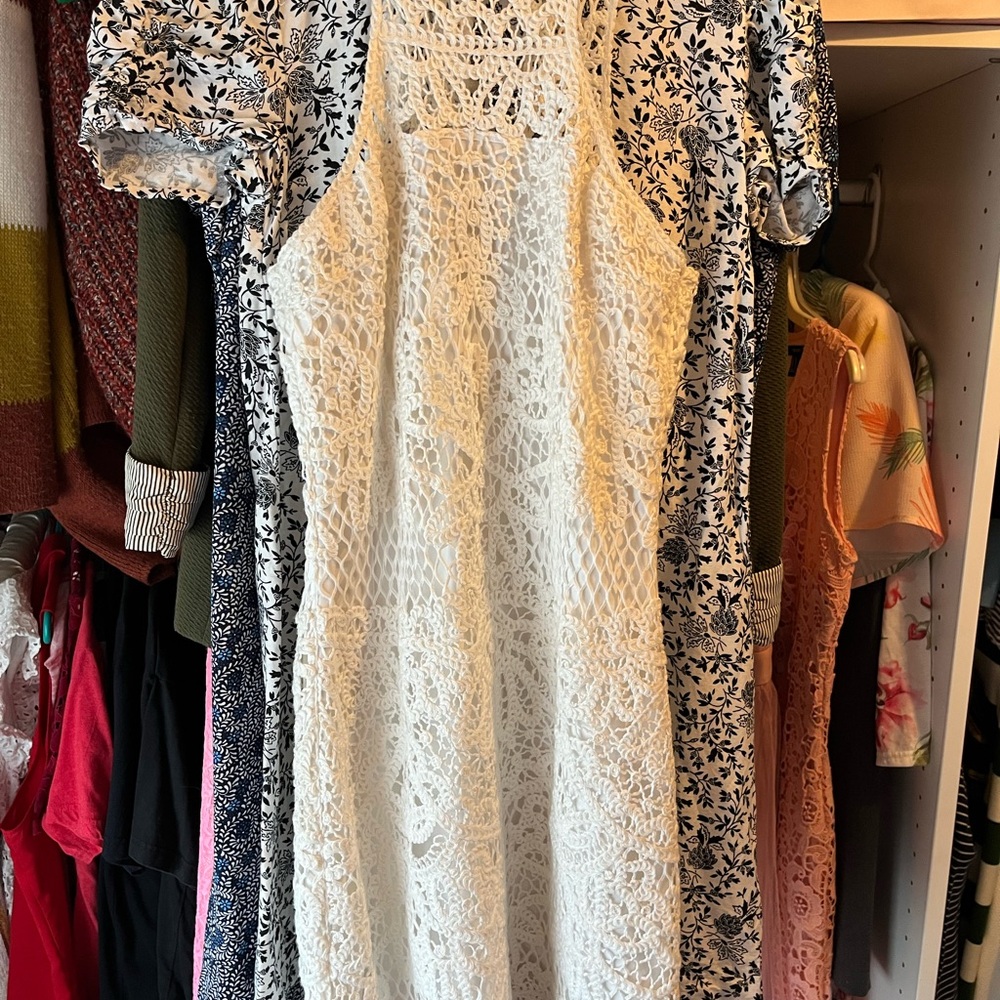 Lilly Pulitzer White Jaimie Resort Knit Crochet Dress